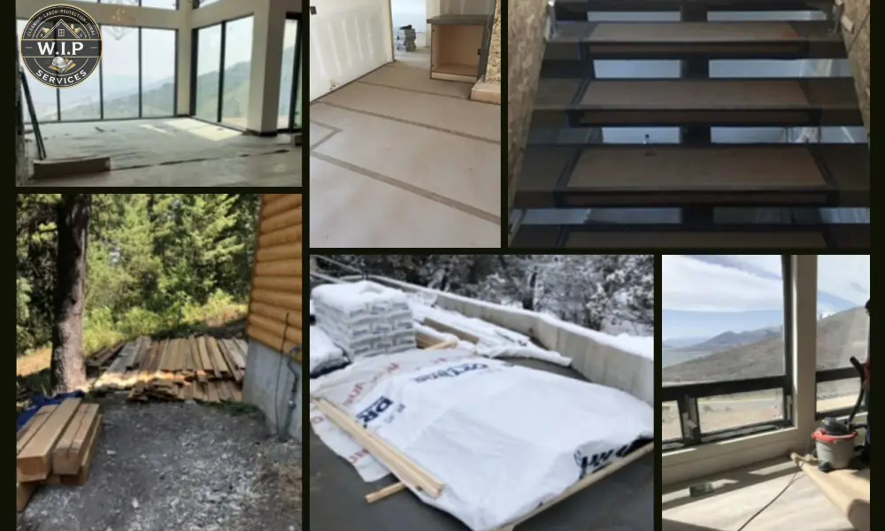 Protection on floors, stairs, and surfaces in a Deer Valley home