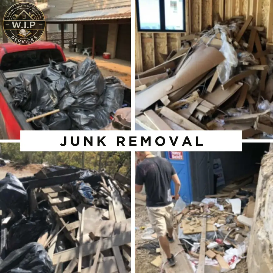 Construction debris bagged and loaded for haul-off from a Utah jobsite