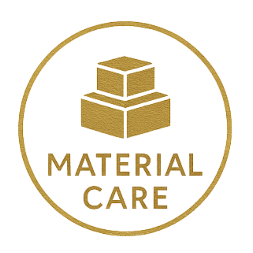 Material care icon for material protection and staging on Utah jobs